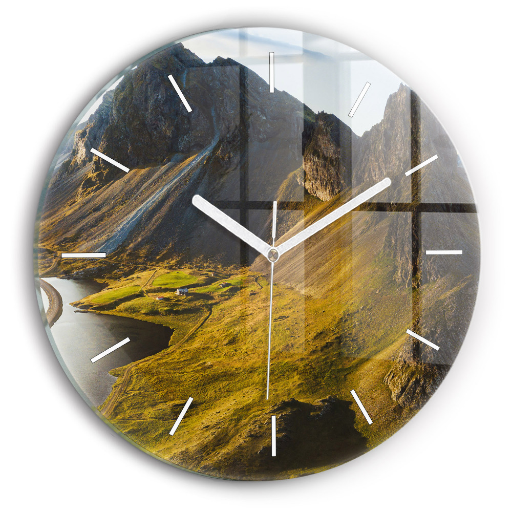 Zegar szklany Droga w Islandii