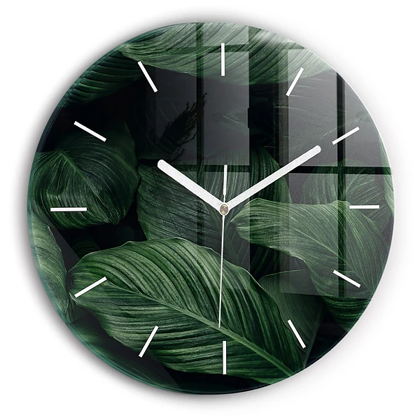 Zegar szklany Tropikalna monstera