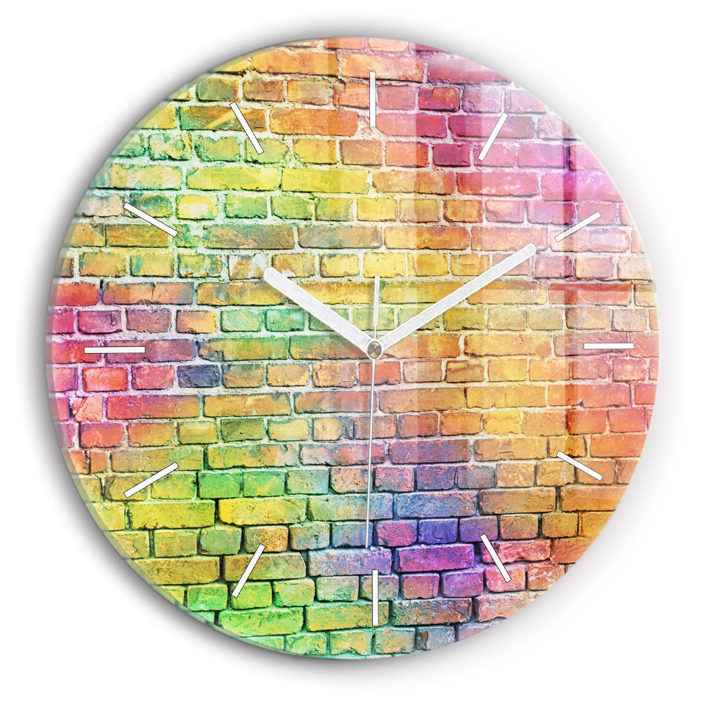 Zegar szklany Pomalowana ściana