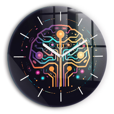 Zegar szklany Kolorowa abstrakcja