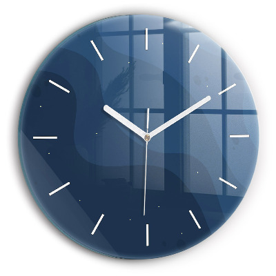 Zegar szklany Niebieskie fale